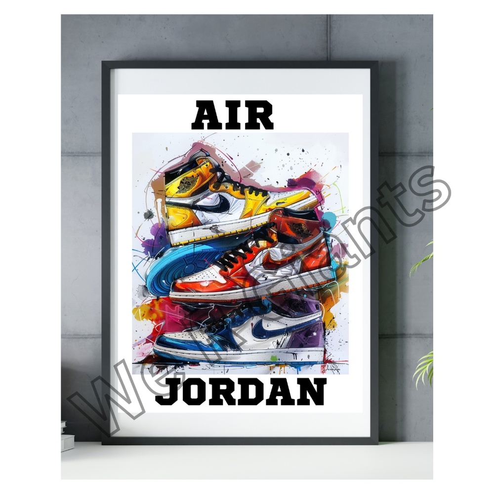 Nike Shoes Sneakers Air Jordan Wall Art Poster Print 11x17